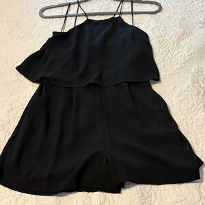 Express Black Sleeveless Romper